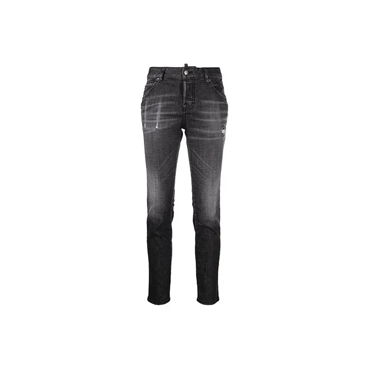 DSQUARED 2 Distressed effect Logo patch Denim Jeans-0