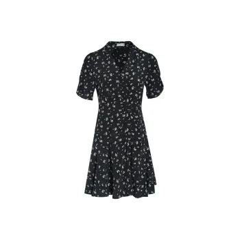 Little Pull Short-Sleeved Dresses Women's Black