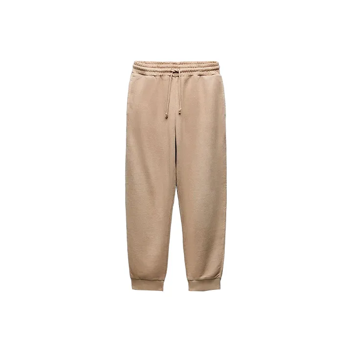 ZARA Knitted Sweatpants Women's Light Pink-0