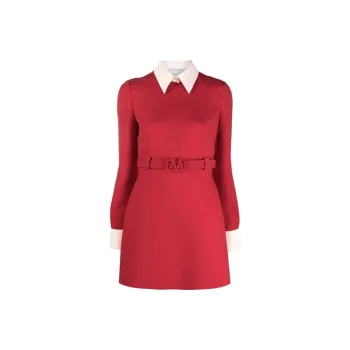 Valentino Long-Sleeved Dresses Women's Red
