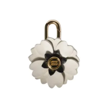 MIU MIU Calfskin Bag Accessory Mini Women's Chalk White & Black