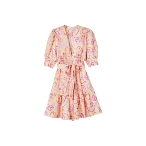 Sandro Short Sleeved Dresses Women's Peach Pink