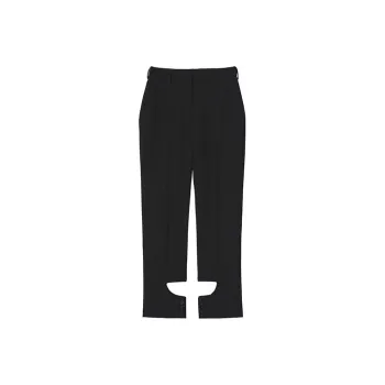 Burberry Cut Out Detail Wool Tailored Trousers 'Black'