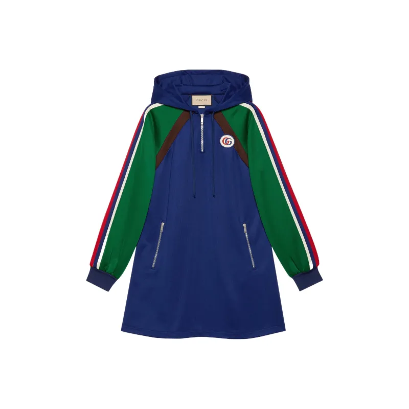 GUCCI SS22 Long Sleeved Dress Women's Blue-0