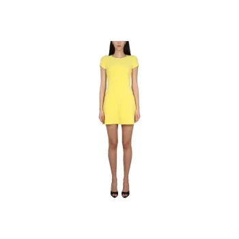 DSQUARED 2 Round Neck Flared Mini Dress
