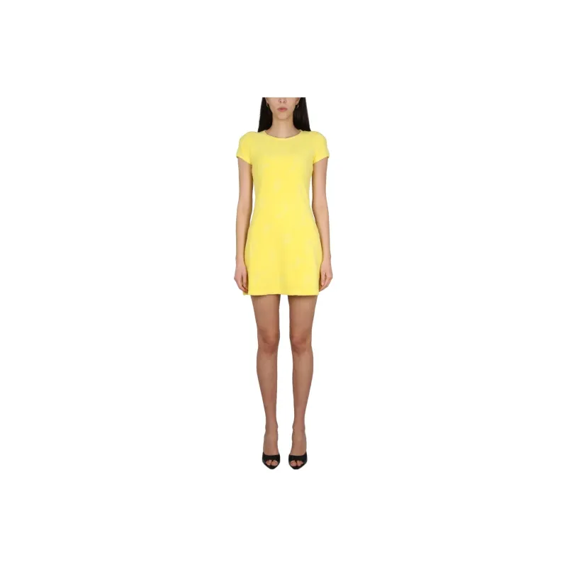 DSQUARED 2 Round Neck Flared Mini Dress-0