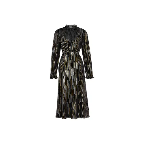 COACH Long Sleeved Dresses Women's Black