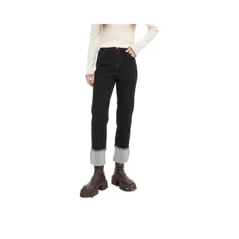 ELF SACK Black Straight Fit Jeans Women's