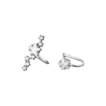 NVBBK S925 Silver Clip On Earrings Women's
