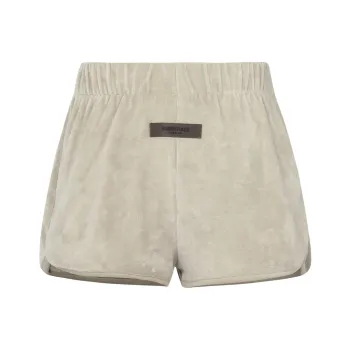 Fear Of God Essentials Logo Patch Velour Shorts