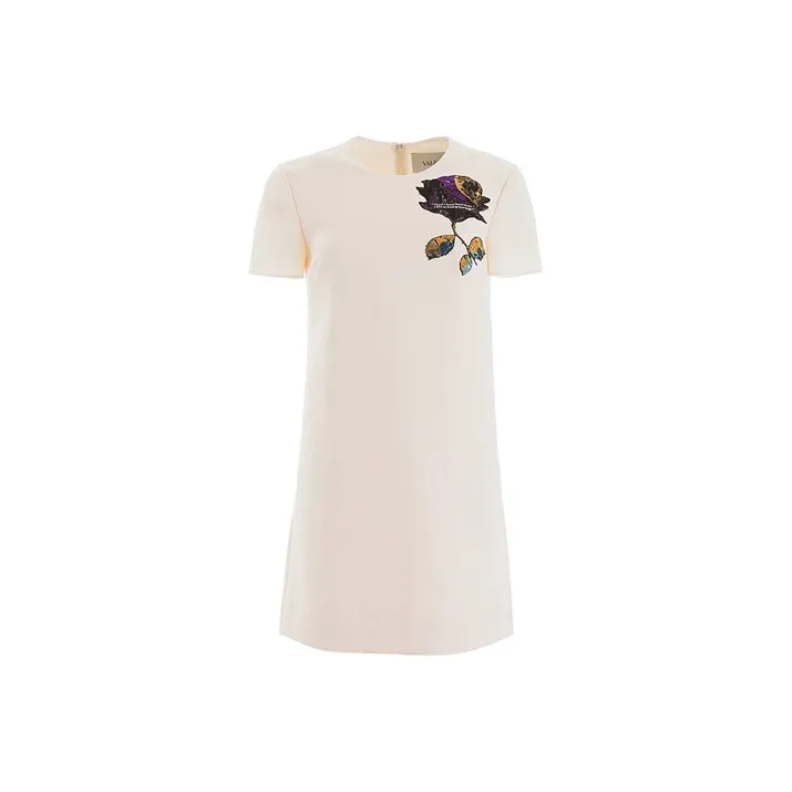 Valentino Short Sleeved Dresses Women's White-0