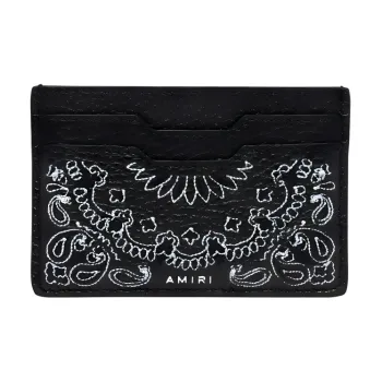 AMIRI Leather Card Holder Men's Black