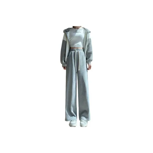 Tonlion Knitted Sports Pants Women's Light Heather Gray