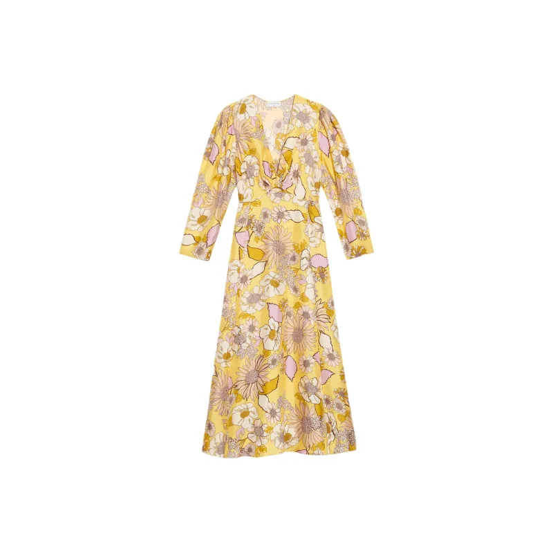 Sandro Long-Sleeved Dresses Women's Yellow-0