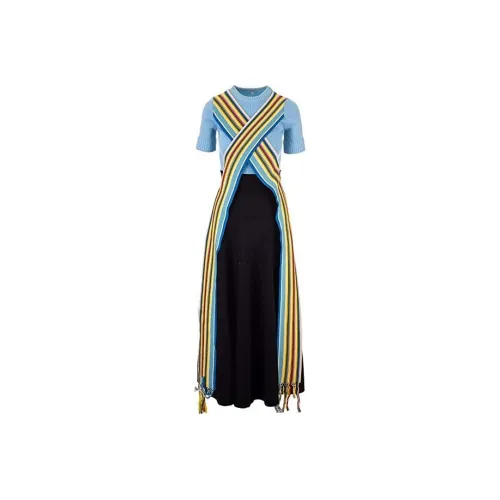 LOEWE Short Sleeved Dresses Women's Multicolor