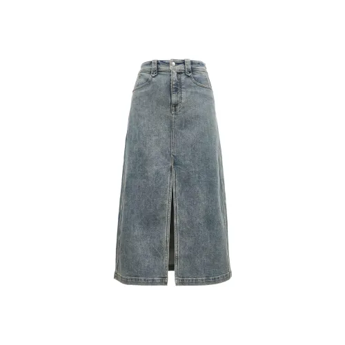 ONLY Denim Long Skirts Women's J33 Vintage 350 Washed Denim