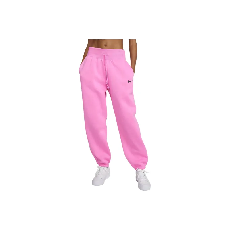 Nike Sportswear Phoenix Fleece Knitted Sports Pants Women's Pink-0
