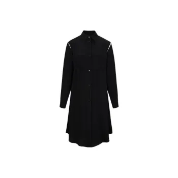 MM6 Maison Margiela Long Sleeved Dresses Women's Black