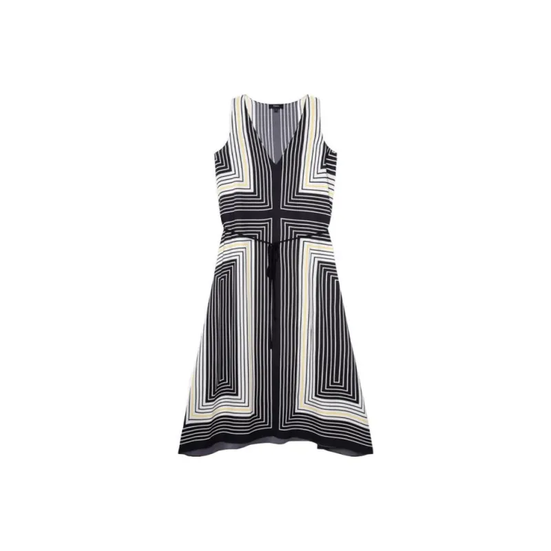 THEORY Slip Dresses Women's Textured Mixed Color-0