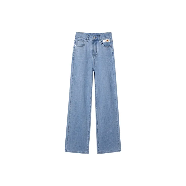 MITUAN Wide Leg Jeans Women's Light Blue-0