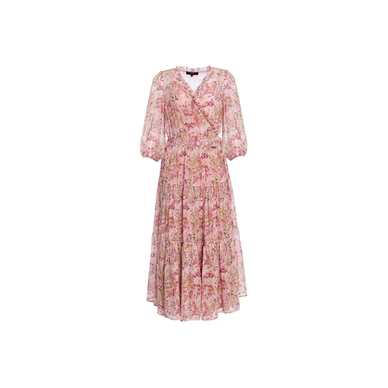BESIONIA SS23 Short Sleeved Dresses Women's Pink Floral-0