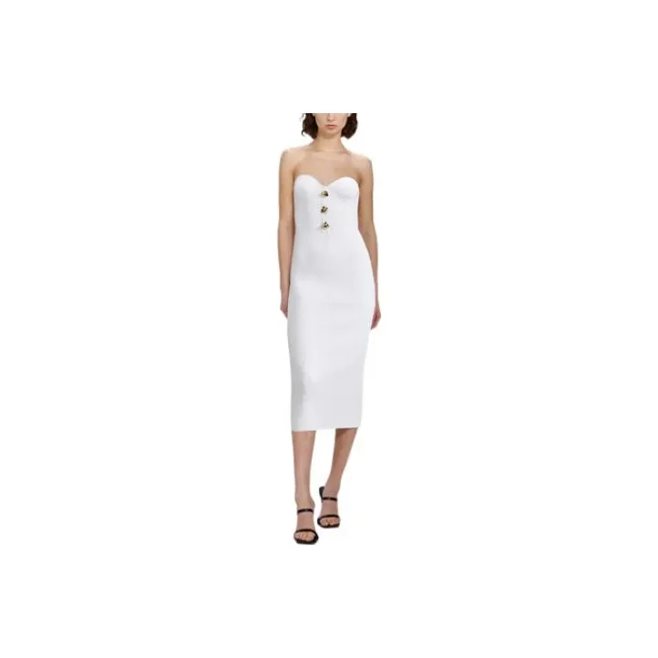 Self-portrait Sleeveless Dresses Women's White-0