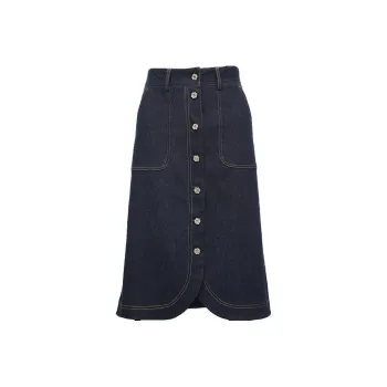 ONLY Denim Long Skirts Women's J36 810 Washed Denim Blue 810JEANS BLUE