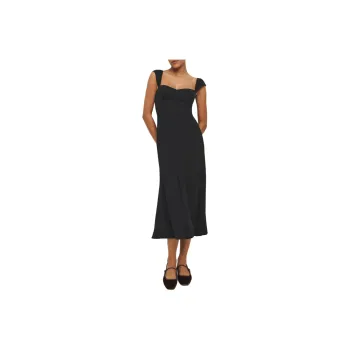 REFORMATION Short-Sleeved Dresses Women's Black