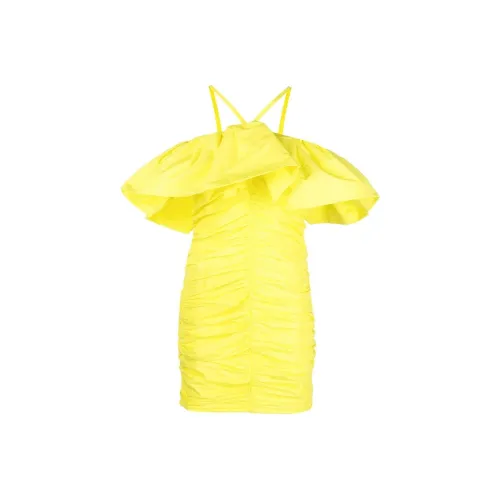 MSGM Ruffle Detailed Halter Neck Mini Dress
