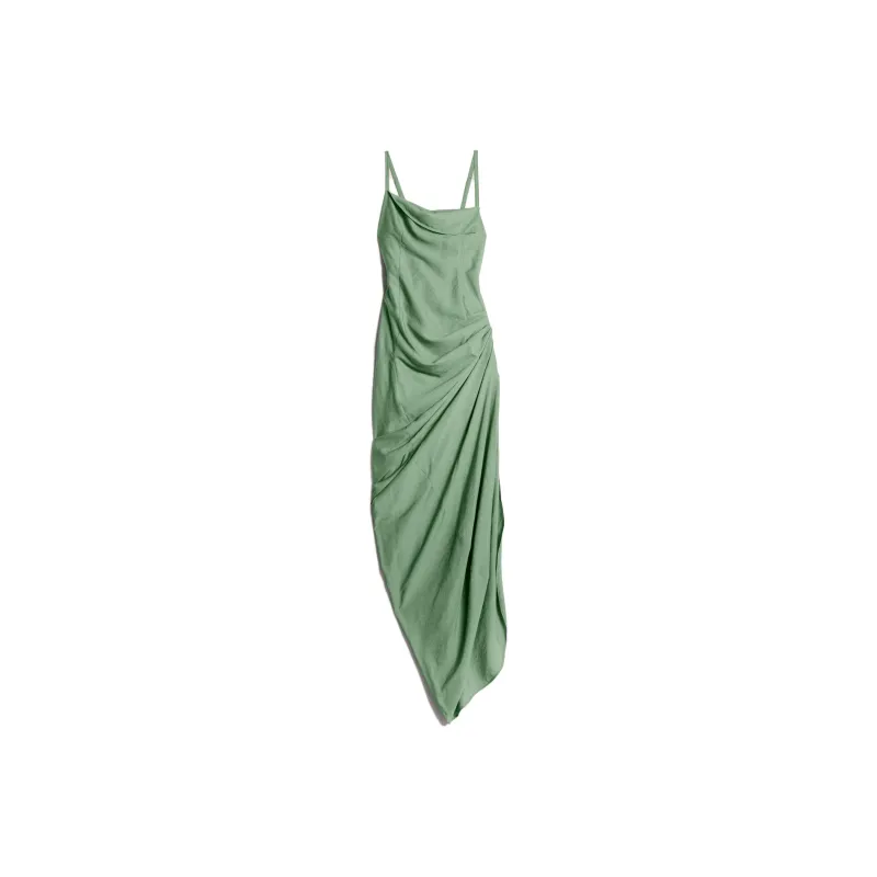 Jacquemus La Robe Saudade Longue 'White'-6
