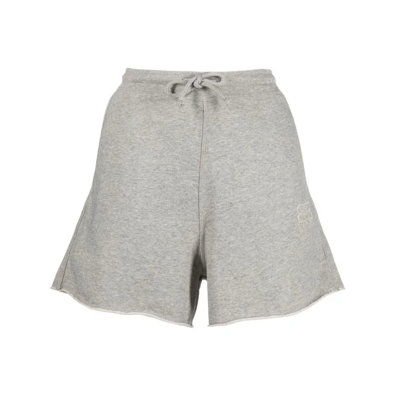 GANNI Logo Embroidered Drawstring Shorts-0