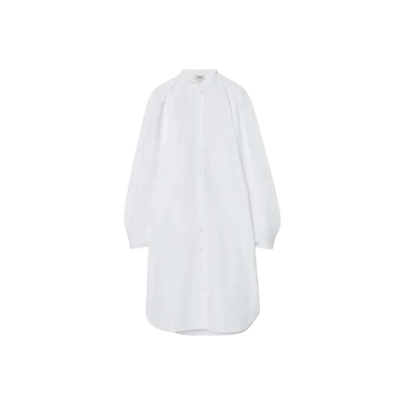 COS Long Sleeved Dresses Women's White-0