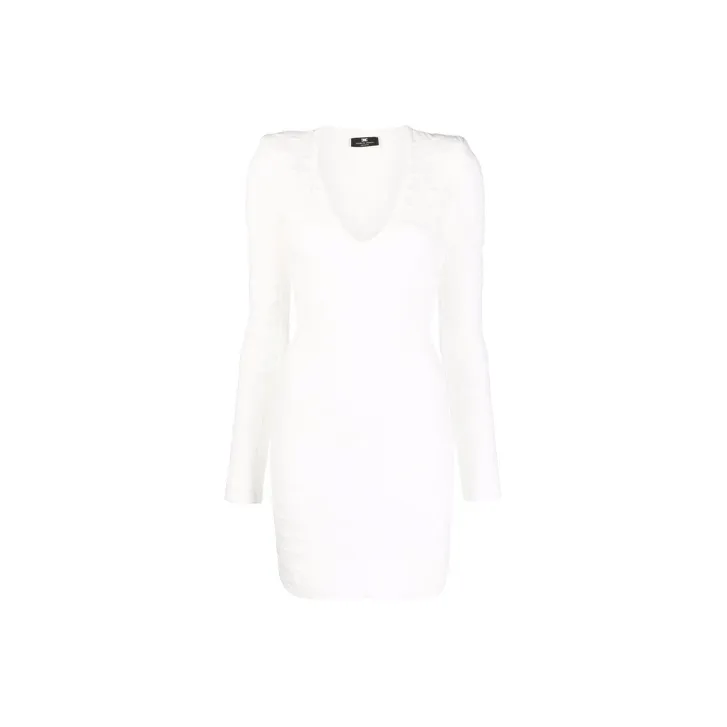 Elisabetta Franchi FW21 Knitted Fabric Dress White-0