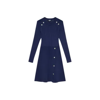 DKNY Long Sleeved Dress Women's Blue