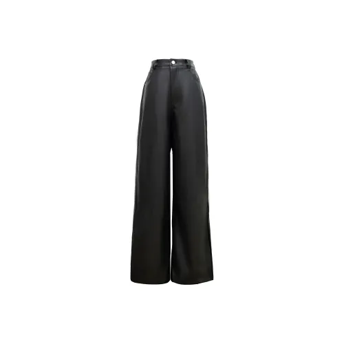 2021avenement Leather Pants Women's Black