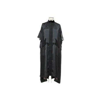 Sacai Windowpane Print Dress