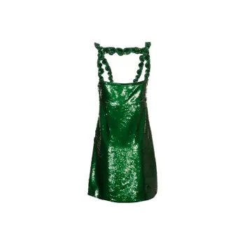 GANNI Sequins Dress F7335 'Kelly Green'