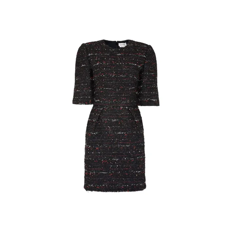 Alexander McQueen Short Sleeved Dresses Women's Black-0