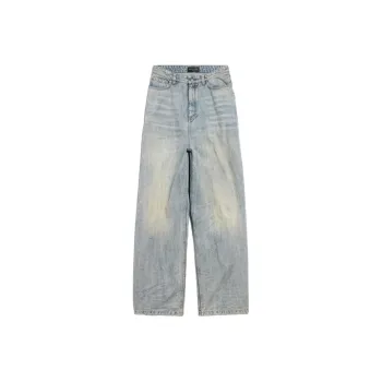 Balenciaga SS25 Jeans Regular Fit Women's Gray Blue