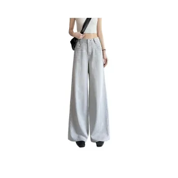 SITOL Jeans Women's Gray White
