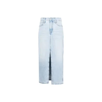 CALVIN KLEIN Denim Long Skirts Women's Denim Light Blue