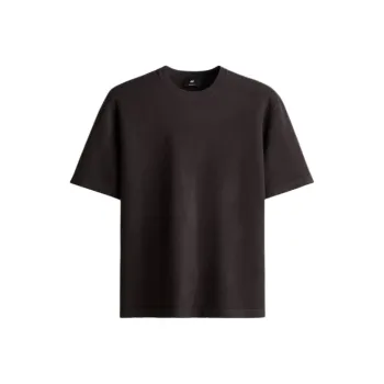 H&M T Shirts Men Dark Brown