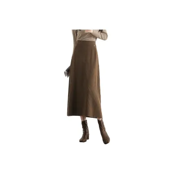 SENTUBILA Knit Long Skirt Women's Gold Brown