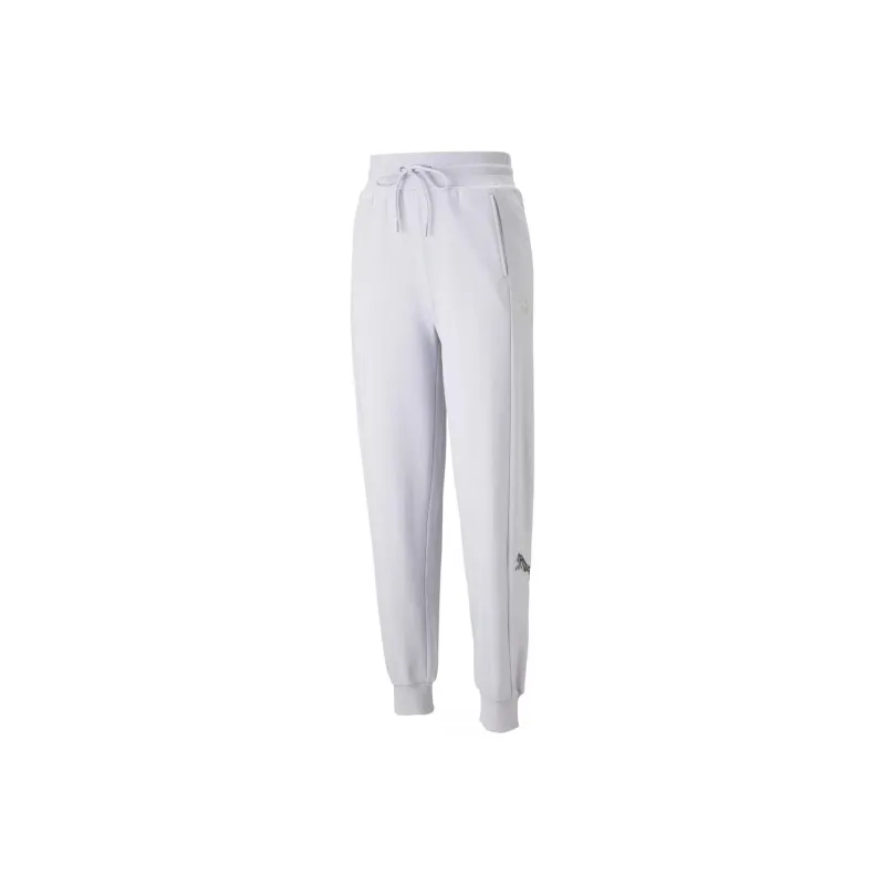 PUMA POWER NOVA SHINE COLORBLOCK HIGH WA Knitted Sweatpants Women's Purple-0