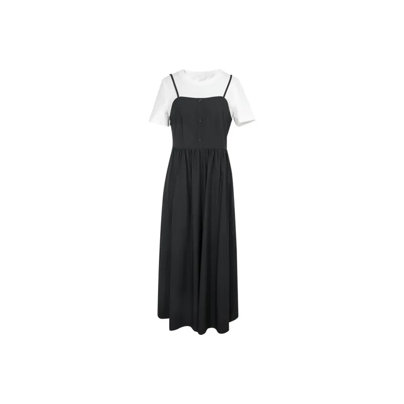 3COLOUR Short Sleeved Dresses Women's Black/White-0