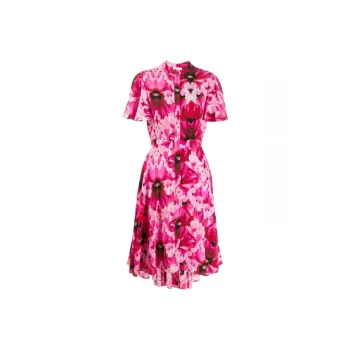 Alexander McQueen Short-Sleeved Dresses Women's Fuchsia
