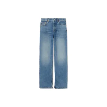GUCCI Logo Patch Straight Leg Jeans