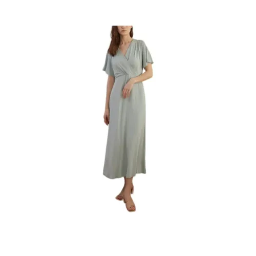 HUBBISH Short-Sleeved Dresses Women's Light Green