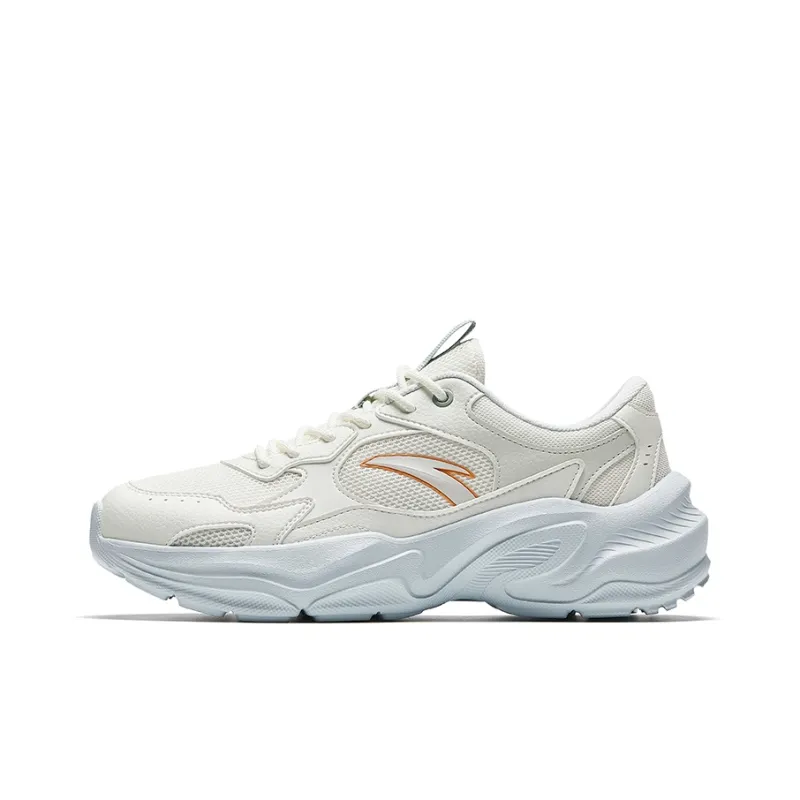 Anta Little Millennium Slip Resistant And Breathable Low Top Casual Shoes Women's White-0