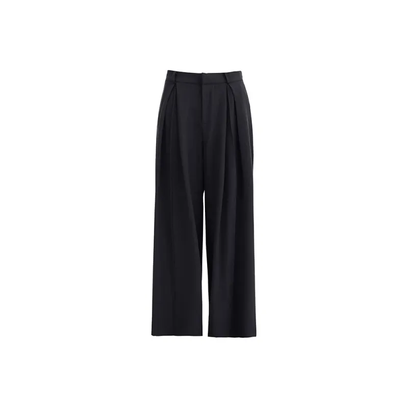 ZAZN Casual Pants Women's Black Includes Leather Belts-0
